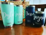 Water Bottle Single NAME LABELS STICKERS Kids School Lunch Box Drink Custom Yeti