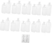 FOYTOKI Leakproof Travel Pouch Set Space-Saving Shampoo Lotion Containers for Cosmetics Set Squeezable Pouches for Backpacks