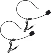 Angoily 2Pcs Wired Microphone Voice Amplifier Mic Lightweight and Durable Voice Amplifier for Audio for Presentations Events and Performances