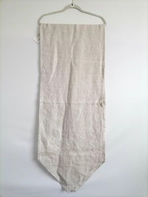 Prairie Linen Company Flax/White Table Runner New With Tag "Merry Christmas"