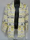 Alfred Dunner Womens Blazer Jacket Coat Size 10 White Gray Yellow