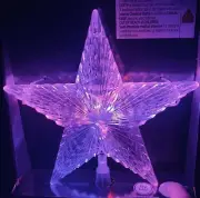 Christmas LED Light Up Tree Topper Star, Battery Powered -BRAND NEW-SEALED