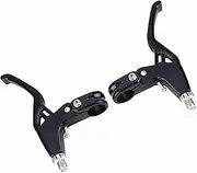 Aluminium Alloy Mountain Brake Handles - Lightweight Brake Handles for Mountain, Fixed Gear, Pair (Black)