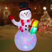 5' Inflatable Snowman Christmas Inflatables Decorations Rotating Colorful Lights