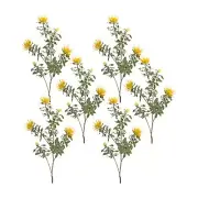 Melrose Yellow Flocked Protea Spray (Set of 6)