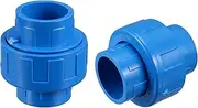 uxcell 25mm X 25mm PVC Pipe Fitting Union Solvent Socket Quick Connector Blue 5pcs