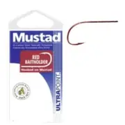 Mustad 92668NPNR Red Baitholder Fishing Hook Pre Pack - Choose Size BRAND NEW @