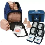CPR Training Kit w/ Prestan Ultralite Manikins w/ Feedback, & AED UltraTrainers