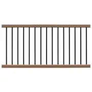 Newtechwood Deck Railing System Brown Balusters+Bracket+Footblock+Rail Composite
