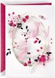 HMK Signature Two Lovebirds Paper Craft Valentine's Day Card