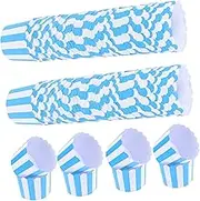 Cabilock 100Pcs Cupcake Baking Cases Striped Muffin Liners for Birthday Parties High Temperature Resistant Paper Wrappers for Desserts Cakes and More