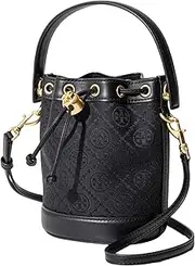 [Tory Burch] 152130 T MONOGRAM MINI BUCKET BAG Women's Black Shoulder Bag, Black, Free Size