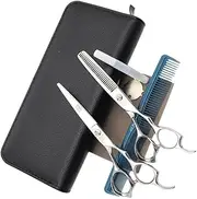 Ipetboom 1 Set Professional Hair Scissors Stainless Steel Hair Cutting Shears for Men Women Ergonomic Design Smooth Durable Resistant Scissors