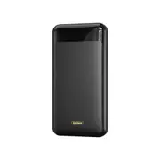 Jany Series 10000mAh RPP-147 Dual USB + Micro Type-C Input Power Bank for Samsung S10+ Redmi Xiaomi Mi9 HUAWEI for iPhone BLACK COLOR