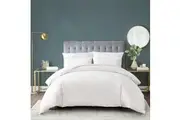 4PCS Quilt/Duvet Cover Flat Sheet Pillowcase Soft Bedding Set 100% Washed-Cloth Cotton White