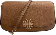 [Tory Burch] 138772 Britten Moose Brown With Gold Hardware Women's Convertible Crossbody Bag, Light Brown, Small
