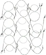 40-Piece Fishing Leader Kit Steel Wire Leaders Lock Snaps for Hooks Freshwater Saltwater Tackle