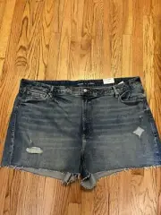 NWT Old Navy Jean Shorts OG Straight High Rise Womens Plus Size 28