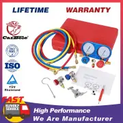 R134A A/C Manifold Gauge &Hose Set HVAC Air Refrigeration Recharge Kit Auto Tool