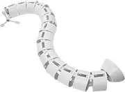 Gatuida 1pc Conduit Cord Management Sleeve Cord Wire wrap Coiled Zipper Cord Sleeve self Wrapping Cord Tube Cord Hidden Sleeve Tube Hidden Wiring Organizer Tube abs Protector Cable White