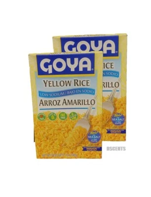 2 Pack Goya Yellow Rice Low Sodium Bajo En Sodio Arroz Amarillo 7 Ounces