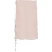 [Low Classic] Low Classic See-through Button-loop Midi Skirt M PINK