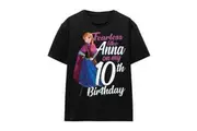 Frozen Unisex Adult Fearless Like Anna 10th Birthday T-Shirt (Black) - UTTV17355