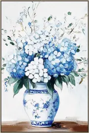 By Dezign - Hydrangeas In Vase II - Canvases