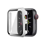 ZUSLAB for Apple Watch Series 10 (2024) 42mm Hard Case with Tempered Glass Screen Protector Ultra Thin Anti Fall Tough Protective Cover - Silver