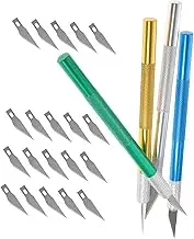 Veemoon 4 Sets Precision Utility Kit with Replacement Blades Craft Supplies for Hobbyists Art Projects Quick Cutting Colors Included