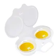 Microwave Egg Maker - Home Breakfast Egg Boiler, Egg Steamer Poacher Cooker | Double Cups Microwave Egg Boiler, Upgraded Mold Poached Egg Maker for Ovens, Breakfast, Cooking, Kitchen