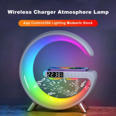 LGB Speaker Lamp Wireless Charger Alarm Atmosphe Bluetooth Portable Desk Bedside