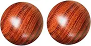 Ipetboom 2Pcs Hand Massage Balls Wooden Acupoint Massagers for Hand Therapy with Random Grain for Muscle Relaxation and Finger Flexibility Exercises