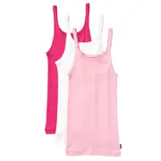 3 Pack Bonds Girls Kids Pink White Teena Undergarments Cotton Singlet Tank Top UYG43W
