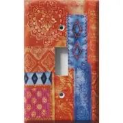 SnazzySwitch Red and Blue Decorative Light Switch Plate Cover