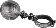 Lifelike Lightweight Plastic Shackles with 18 cm Ball and Chain for Prisoner Costume Accessories Prop and Decoration