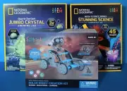New STEM National Geographic Chemistry & Crystal Sets + Sillbird Solar Robot Kit
