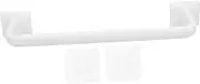 LABRIMP 2 Pack Towel Bars Plastic Bathroom Towel Rails Wall Mount Holder No Drill Waterproof for Hand Towels Dish Towels White