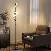 Modern Floor Lamp for Living Room,175cm LED Dimmable Spiral Floor Lamps with Remote Control 3 Colors Temperature Standing Lamp, Night Mode Timer Reading Corner Floor Tall Lamp for Bedroom, Office