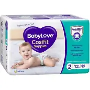 BabyLove Cosifit Infant Nappies Size 2 (3-8kg) 44 pack (pack of 3)