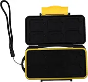 Angoily 1pc Memory Card Storage Box Card Holder Carrying Case Holder Memory Carrying Holder Memory Storage Case Mini Case Memory Case Micro Card Holder Card Case Yellow Plastic