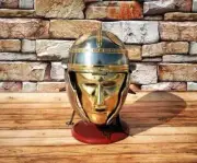 Medieval Roman Helmet - Roman Knight Spartan Battle Armour Helmet Wearable Steel