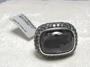 David Yurman Sterling Silver Black Orchid Waverly Limited Edition Ring Size 6.25