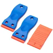 New 2 Pcs Plastic Razor Scraper – 12 Blades – Fast Shipping