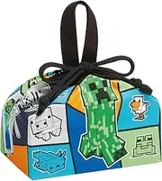 Skater KB7 Minecraft 25 Minecraft Boys' Lunch Bag Drawstring Bag, Made in Japan