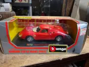 BBURAGO 1/24 1965 FERRARI 250 LE Mans Red Die Cast Model Car New In Box Burago