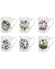Portmeirion Botanic Garden Set Of 6 Tankard/Coffee Mugs