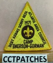 1971 BSA ATLANTA AREA COUNCIL BERT ADAMS SCOUT RESERVE EMERSON GORMAN PATCH