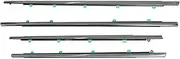4Pcs/Set Car Door Window Decorative Strips Black Rubber Sealing Strip Compatible for Honda CRV 2012 2013 2014 2015 2016 Car Accessories