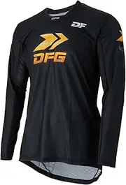 ダートフリーク(Dirtfreak) Dartfreak DFG C0404 Works Jersey, Icon XL, Black/Gold, MX Lace, ED Lace, Attack Position, 4-Way Stretch Fabric